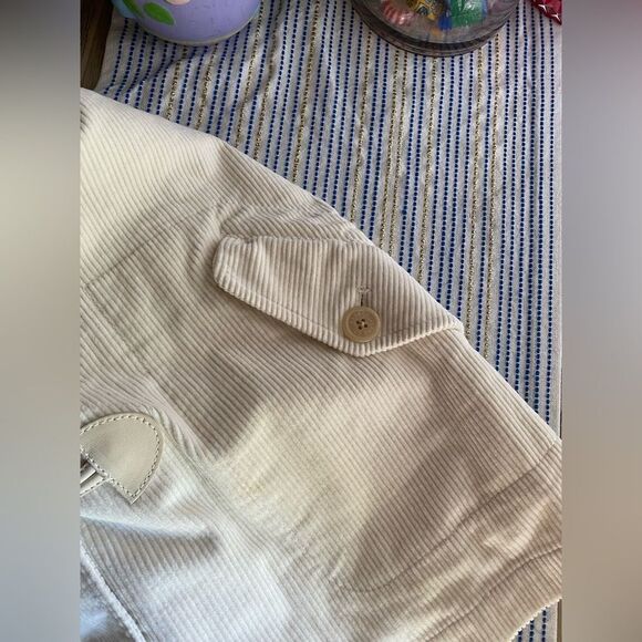 Vintage Ralph Lauren Jacket Rare womens corduroy Ivory Horn Buttons Sz L  NWT - Picture 11 of 16